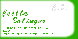 csilla dolinger business card